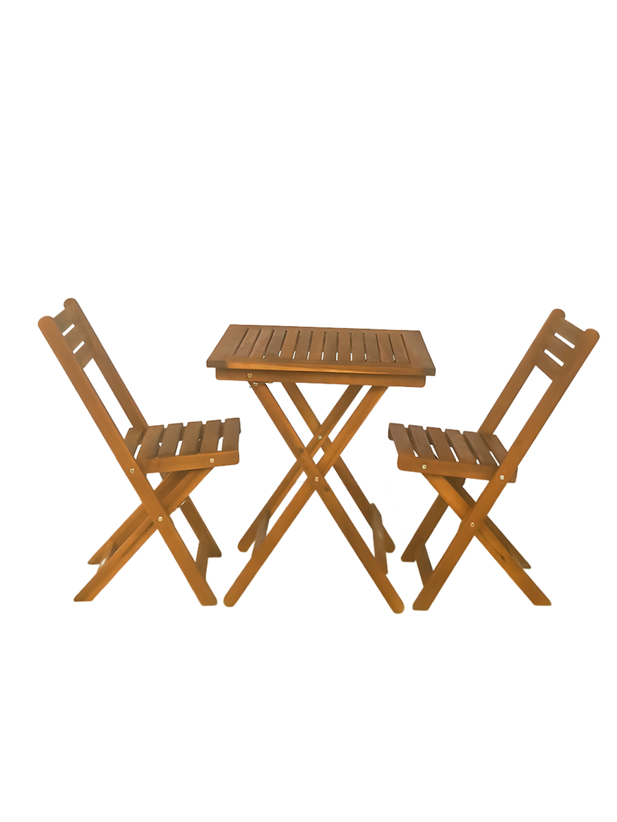 Bild 3 von Balkon Tischset, Tisch 60x60x72cm, Stühle 38x52x82cm, Akazie