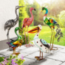 Bild 2 von Metall-Gartenfigur - Ente regenbogenfarben metallic