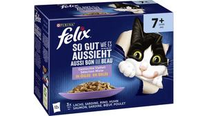 felix Katzennassfutter So gut wie es aussieht in Gelee Senior Gemischte Vielfalt 12x85g