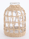 Bild 1 von Glasvase mit Naturgeflecht, Höhe 17cm
                 
                                                        Beige