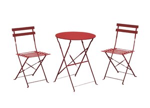 Bistro-Set Cuba 3-teilig Rot