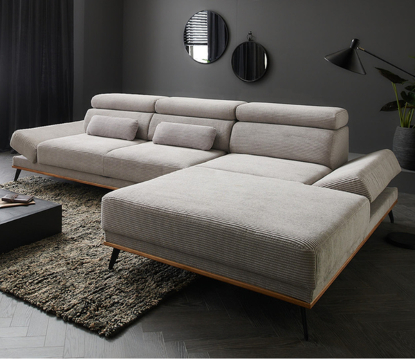 Bild 1 von Wohnlandschaft Ecksofa Hanoi Grau mit elektrischer Sitztiefenverstellung Bett Sofa Schlafsofa