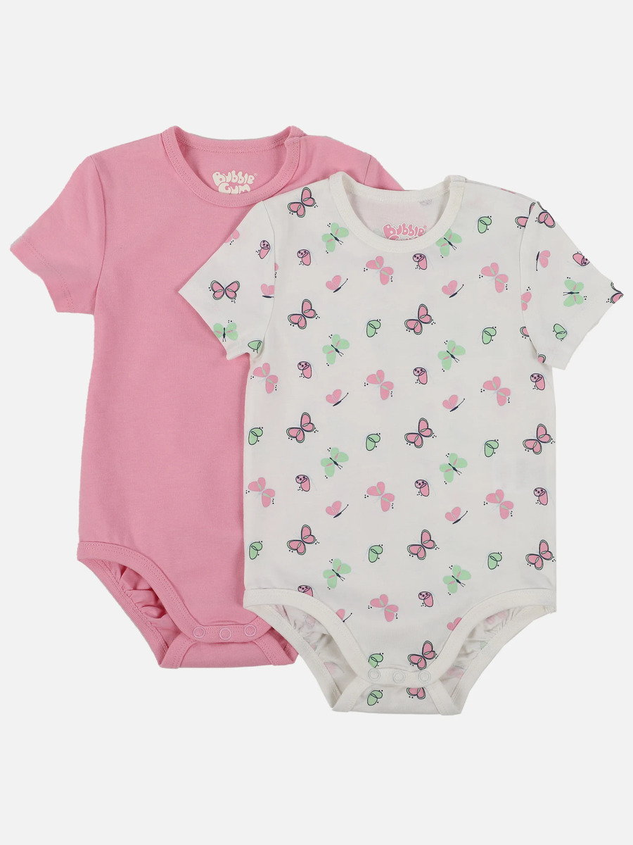 Bild 1 von Baby Mädchen Bodies im 2er Pack mit Schmetterlingen
                 
                                                        Weiß