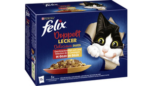 felix Katzennassfutter So gut wie es aussieht Doppelt Lecker in Gelee vom Land  12x85g