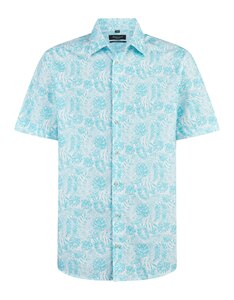 Bexleys man - Kurzarmhemd mit Blätterprint, Regular Fit