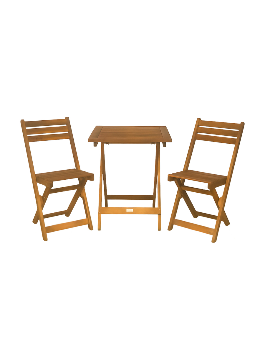 Bild 2 von Balkon Tischset, Tisch 60x60x72cm, Stühle 38x52x82cm, Akazie