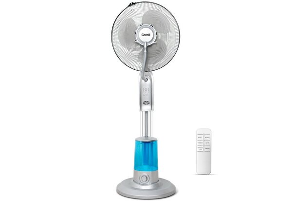 Bild 1 von Gotoll Standventilator GL2002Y, mit Fernbedienung Oszillierender, LED Ventilator, Leise Standlüfter