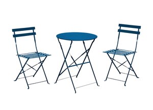 Bistro-Set Cuba 3-teilig Blau