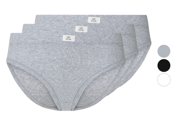 Bild 1 von esmara® Damen Slips, 3 Stück, in modischer Ripp-Qualität
