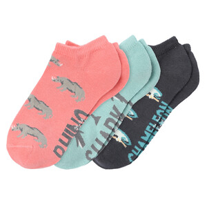 3 Paar Jungen Sneaker-Socken im Set HELLBLAU / PINK / GRAU