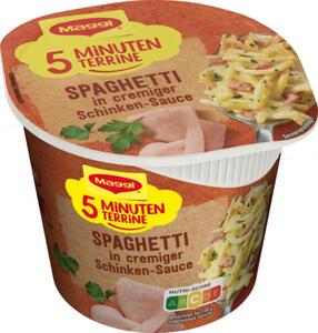 Maggi 5 Minuten Terrine Spaghetti in cremiger Schinkensauce