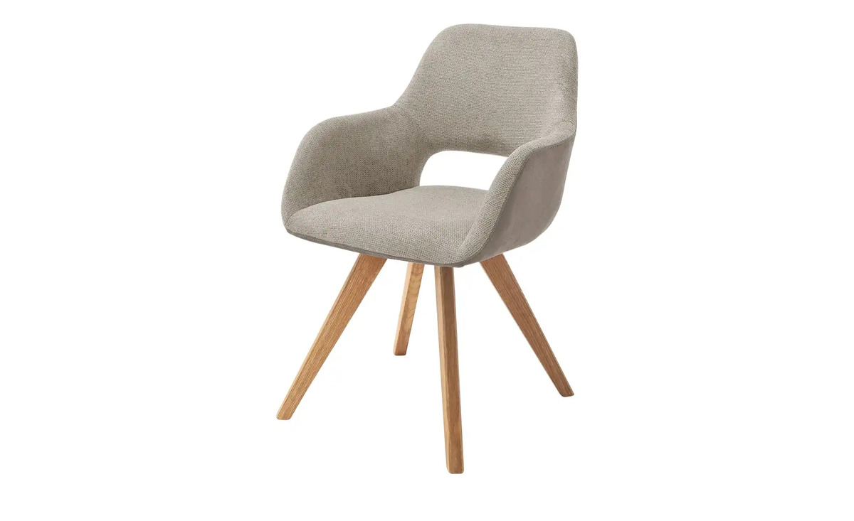 Bild 1 von Woodford Armlehnstuhl  im Kombi-Bezug Lucina braun Maße (cm): B: 56 H: 86 T: 64 Stühle