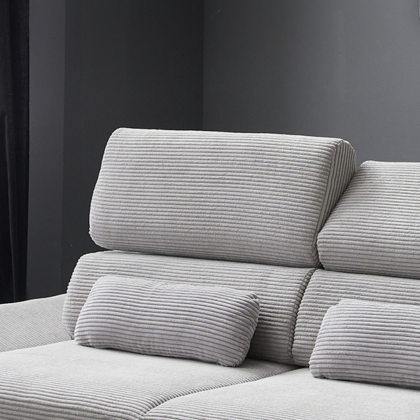 Bild 3 von Wohnlandschaft Ecksofa Hanoi Grau mit elektrischer Sitztiefenverstellung Bett Sofa Schlafsofa