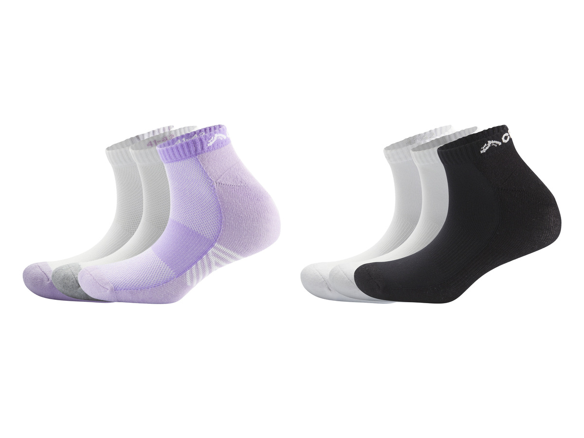 Bild 1 von CRIVIT Damen Sport-Sneakersocken, 3 Paar, mit Baumwolle