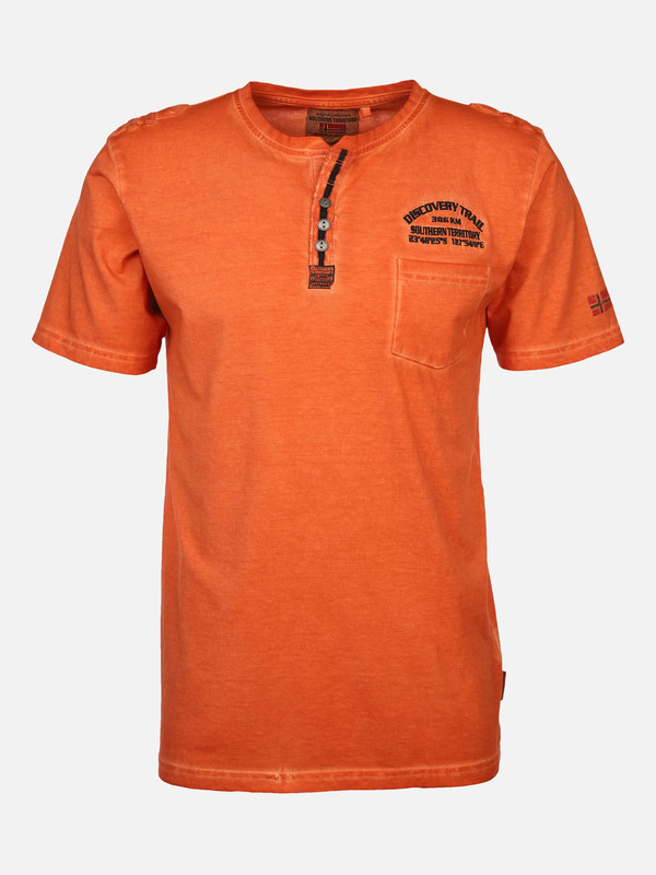 Bild 1 von Herren Henley Shirt im Used Look
                 
                                                        Orange