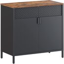 Bild 1 von Aufbewahrungsschrank, Metallschrank, mit Doppeltür, Magnetverschluss vintagebraun-schwarz