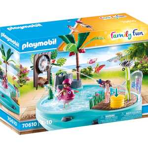 PLAYMOBIL Konstruktionsspielzeug Spaßbecken mit Wasserspritze