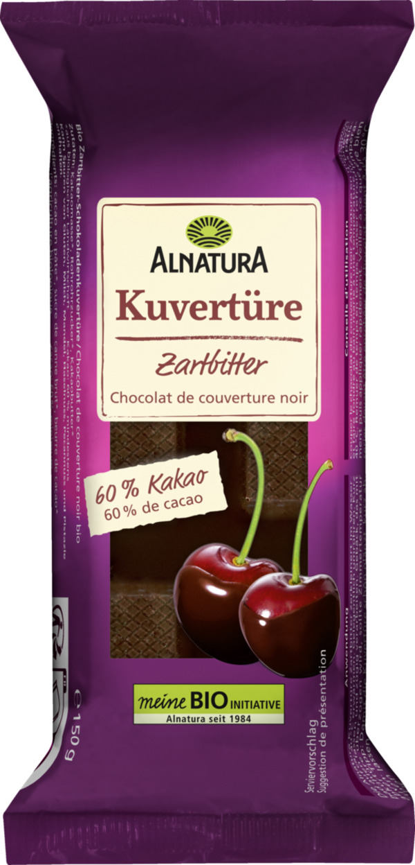 Bild 1 von Alnatura Bio Kuvertüre Zartbitter, 150 g