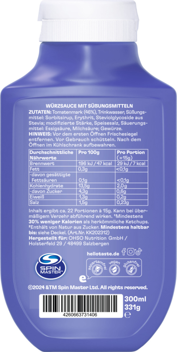 Bild 2 von hello taste Tomatenketchup Paw Patrol Chase, 300 ml