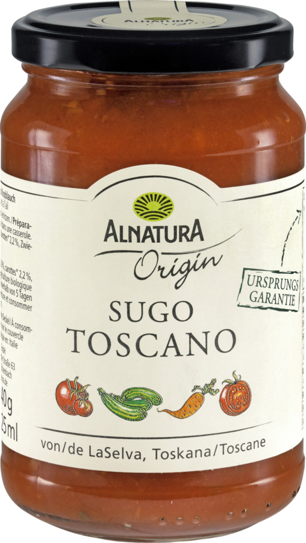 Bild 1 von Alnatura Bio Tomatensauce Origin Sugo Toscano, 325 ml