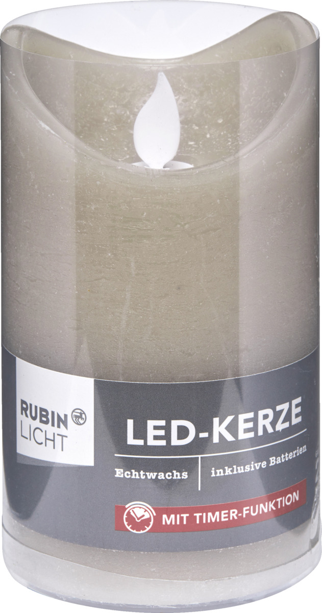 Bild 1 von Rubin Licht LED-Kerze 12,5 cm taupe