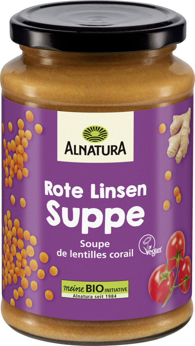 Bild 1 von Alnatura Bio Rote Linsen Suppe, 375 ml