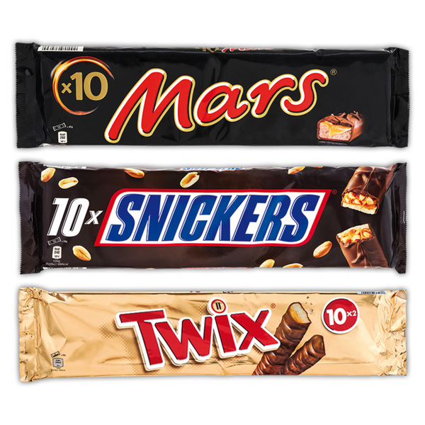 Bild 1 von Twix/Mars/Snickers Schokoriegel 10er