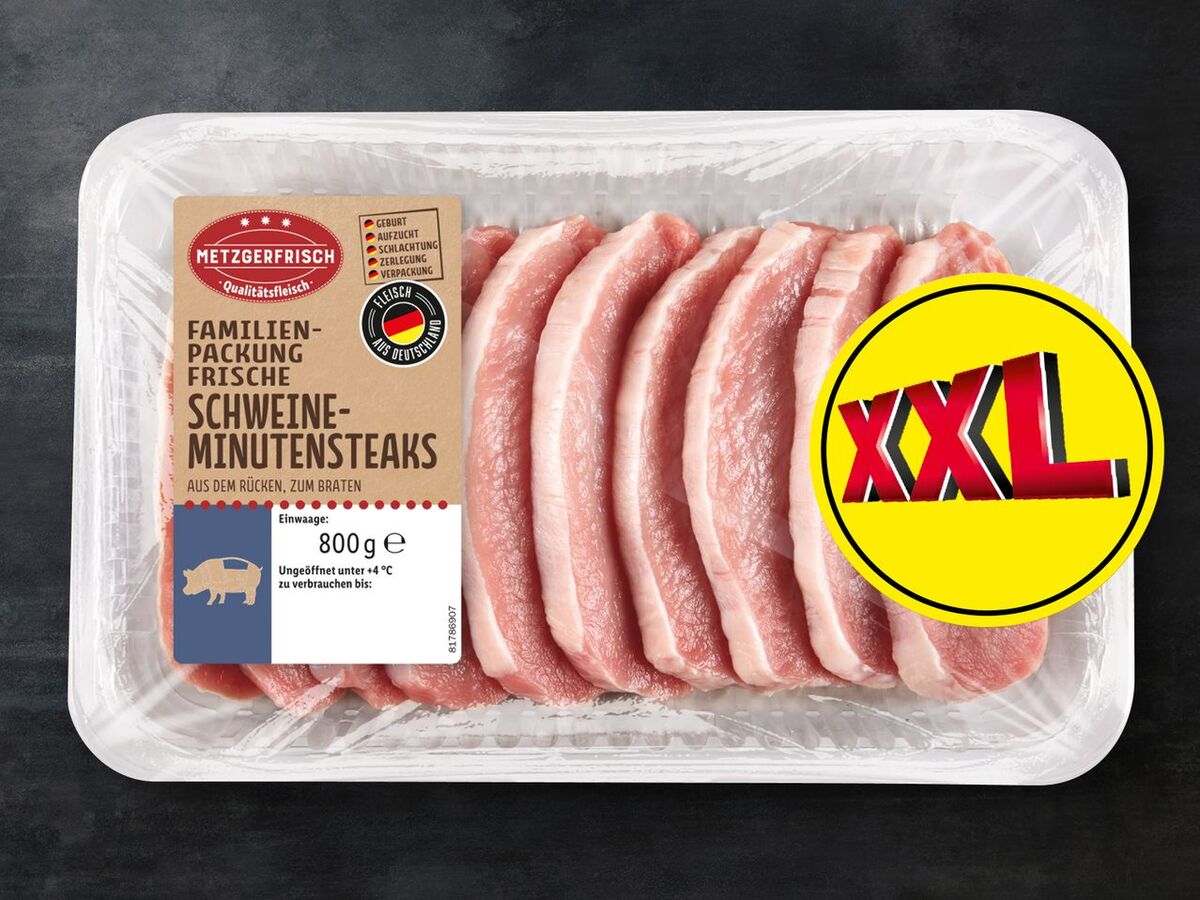 Bild 1 von Metzgerfrisch Frische Schweine-Minutensteaks, 
         800 g