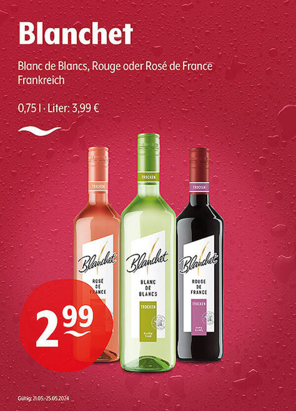 Bild 1 von Blanchet Blanc de Blancs, Rouge oder Rosé de France
Frankreich