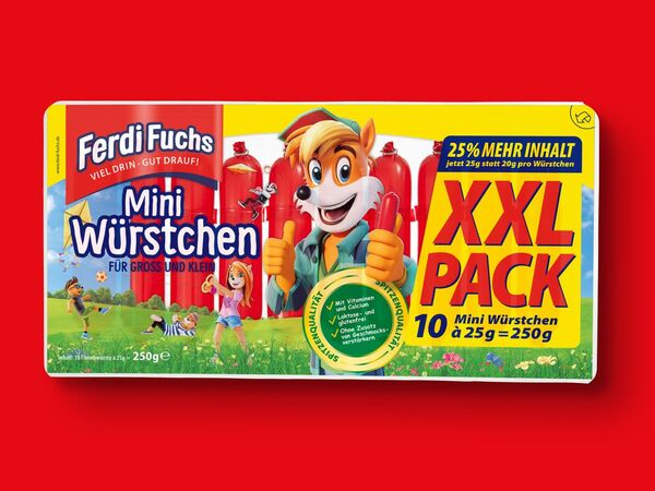 Bild 1 von Ferdi Fuchs Mini Würstchen XXL, 
         250 g