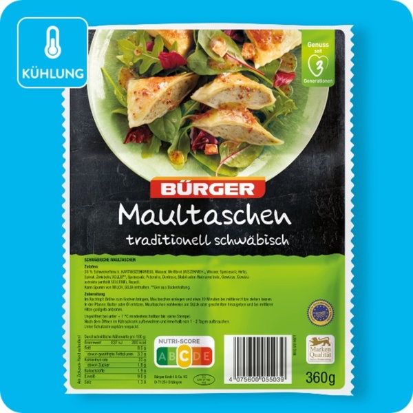 Bild 1 von BÜRGER Maultaschen, Traditionell schwäbisch