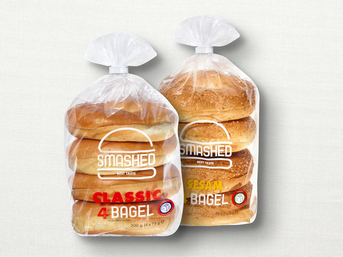 Bild 1 von Smashed Bagels, 
         4x 75 g