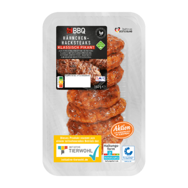 BBQ Hähnchen-Hacksteaks 560g von ALDI Nord ansehen!