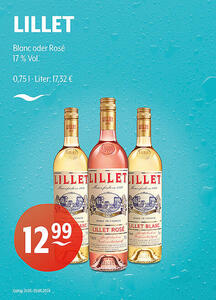 LILLET Blanc oder Rosé
17 % Vol.