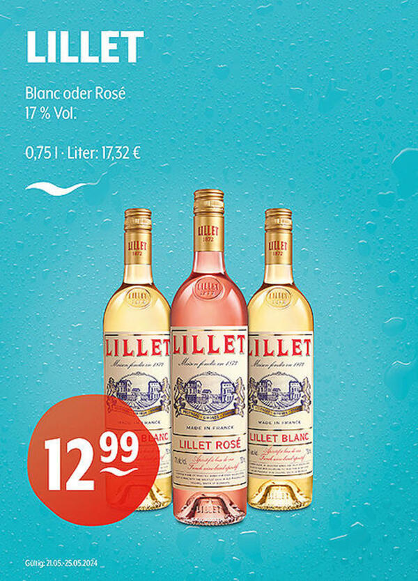 Bild 1 von LILLET Blanc oder Rosé
17 % Vol.