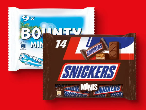 Bild 1 von Snickers/Bounty/Twix/Mars/Milky Way Minis, 
         275 g