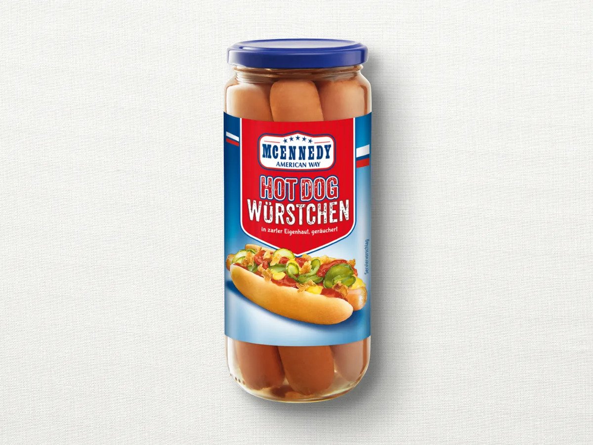 McEnnedy Hot Dog Würstchen, 550 g; Abtropfgewicht 300 g von Lidl für 2,99 € ansehen!