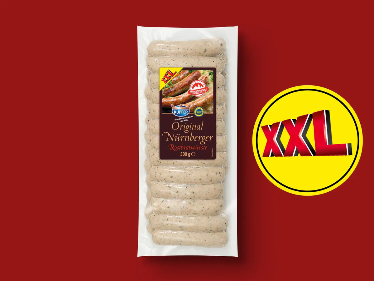 Bild 1 von Kupfer Original Nürnberger Rostbratwurst XXL, 
         500 g