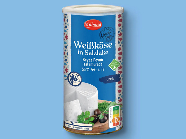 Bild 1 von Milbona Weißkäse in Salzlake, 
         1,5 kg; Abtropfgewicht: 1 kg