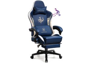 GTPLAYER Gaming Chair »890MF Patentierter Bluetooth-Lautsprecher-Gaming-Stuhl«, Bürostuhl inkl. Lenden- und Nackenkissen, Ausziehbare Fußablage, Ergonomischer Schreibtischstuhl