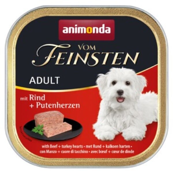 Bild 1 von animonda Vom Feinsten Adult 22x150g Rind & Putenherzen