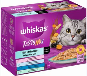 Whiskas Multipack Fish of the Day Tasty Mix Katzenfutter 12 x 85 g