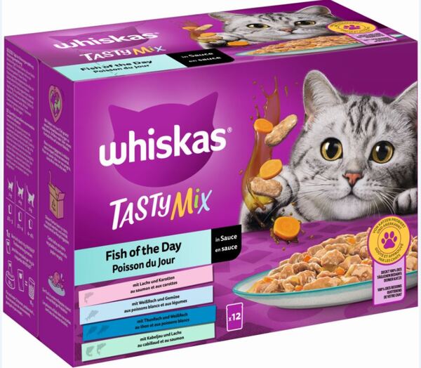 Bild 1 von Whiskas Multipack Fish of the Day Tasty Mix Katzenfutter 12 x 85 g