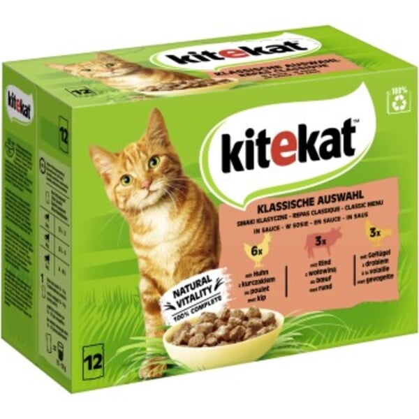 Bild 1 von Kitekat Multipack Klassische Auswahl in Sauce 12x85g