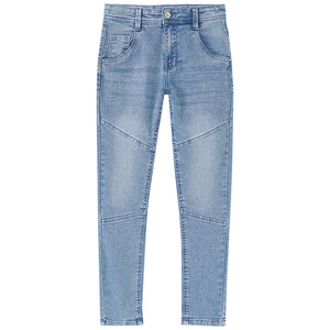 Jungen Slim-Jeans mit Ziernähten BLAU