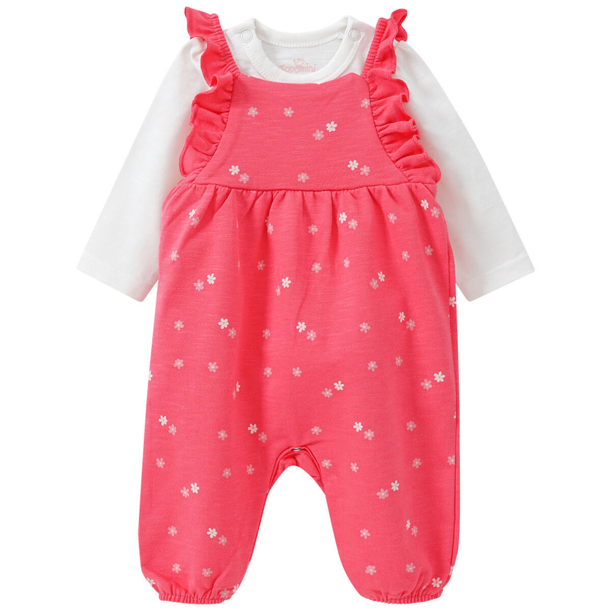 Bild 1 von Newborn Strampler und Langarmshirt im Set PINK / WEISS