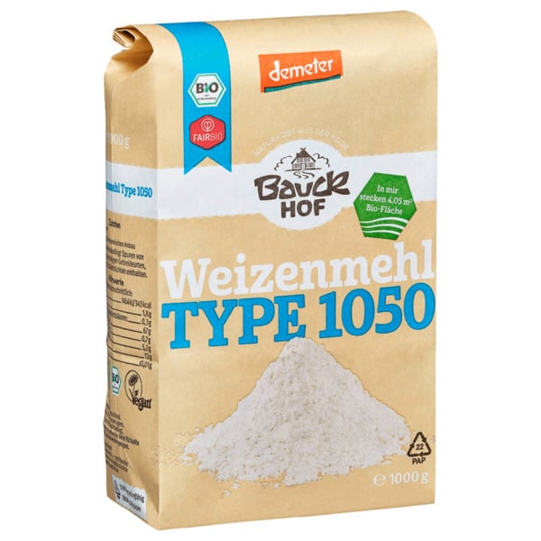 Bild 1 von Bauckhof Bio Weizenmehl Type 1050 1kg