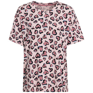 Damen Schlafshirt mit Allover-Print ROSA / ALTROSA