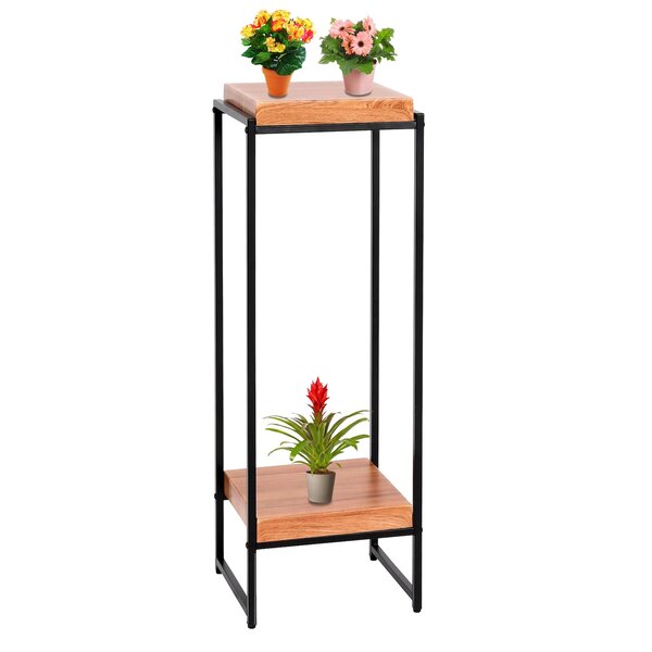 Bild 1 von Blumentisch MCW-K71, Blumenregal Beistelltisch Pflanzregal, MVG-zertifiziert MDF Metall ~ naturfarben, 101cm