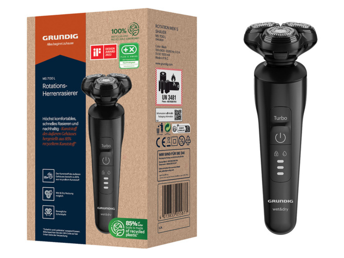 Bild 2 von GRUNDIG Rotationsrasierer »MS 7130 L«, Wet and Dry